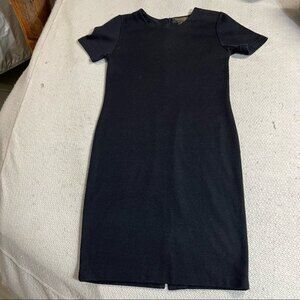 Premier Vintage Wool Blend Short Sleeve Fitted Crewneck Bodycon Sweater Dress XS
